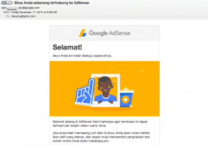 Mencoba Google Adsense di website arthanugraha.com