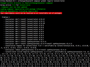 Your requirements could not be resolved to an installable set of packages