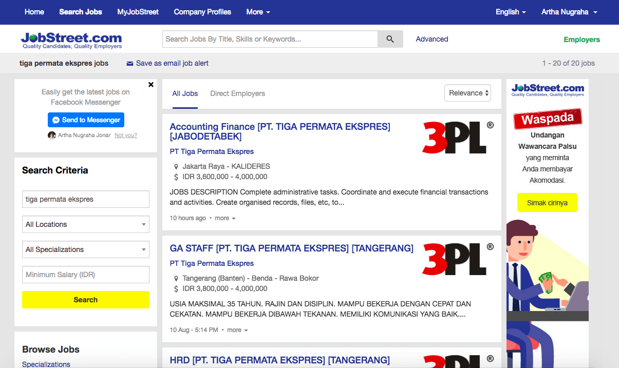 Lowongan Tiga Permata di Jobstreet