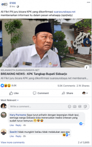 Bupati Sidoarjo Saiful Ilah