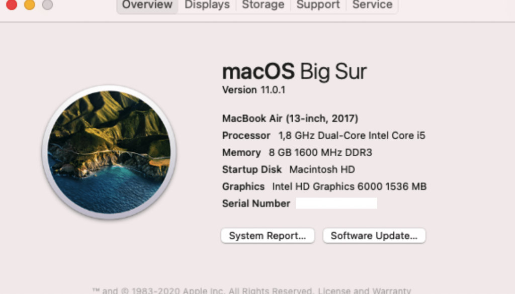 MacOs Big Sur
