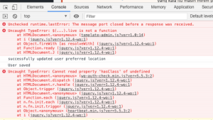 Error Yang Keluar Di cek di Google Chrome