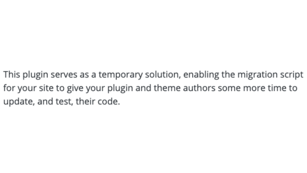 Plugin Ini Hanya Menjadi Solusi Sementara