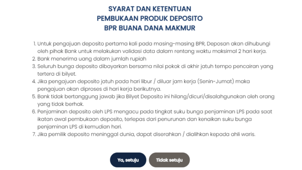 syarat dan ketentuan deposito bpr komunal