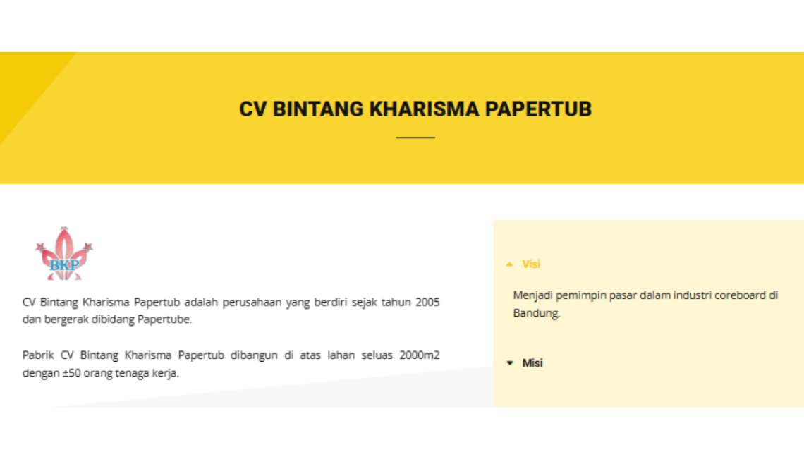 CV Bintang Kharisma Papertube Bandung